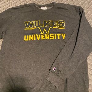 Champion Wilkes University Gray Crewneck Sweatshirt